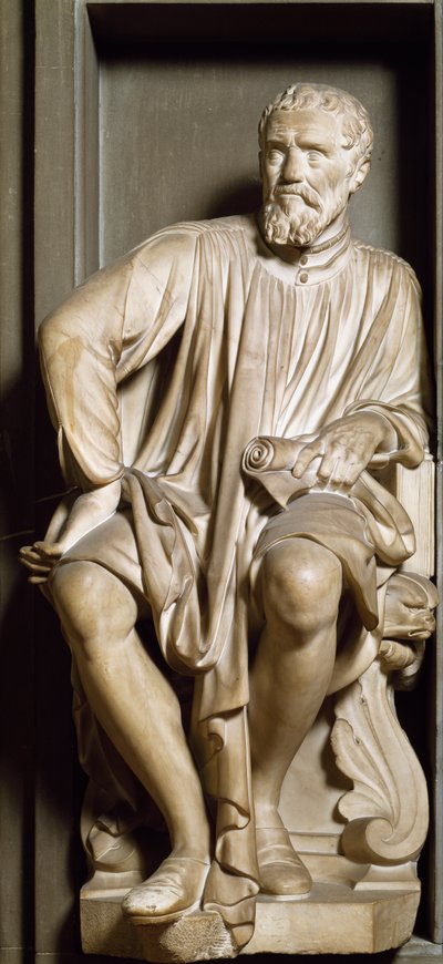 Porträt des Bildhauers, Malers und Architekten Michelangelo Buonarroti, genannt Michelangelo von Antonio Novelli