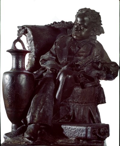 Denkmal für Prinz Oddone Eugenio Maria di Savoia (1846-1866) (Denkmal für Prinz Oddone, Herzog von Montferrat) Bronzeskulptur von Antonio Orazio Quinzio (1856-1928) 1891 Dim 91x61x95 cm Genua, Galleria d