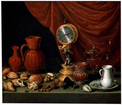 Stillleben mit einer Uhr, 1652 von Antonio Pereda y Salgado