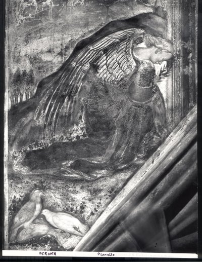 Erzengel Gabriel, Detail aus der Verkündigung von Antonio Pisanello