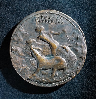 Bronzemedaille von Alfonso V. von Aragon (1394-1458) von Antonio Pisanello