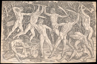 Schlacht der Nackten von Antonio del Pollaiolo, ca. 1470-90 von Antonio Pollaiuolo