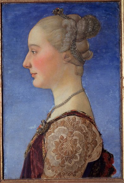 Porträt einer Dame von Antonio Pollaiuolo