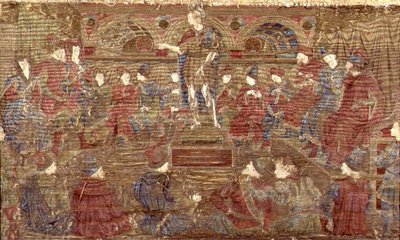 Johannes der Täufer tadelt Herodes, Wandteppich mit Szenen aus dem Leben des Heiligen von Antonio Pollaiuolo