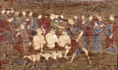 Die Taufe der Neophyten, Wandteppich mit Szenen aus dem Leben von Johannes dem Täufer von Antonio Pollaiuolo