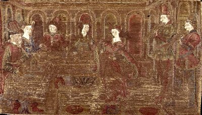 Der Tanz der Salome, Wandteppich mit Szenen aus dem Leben des Heiligen von Antonio Pollaiuolo