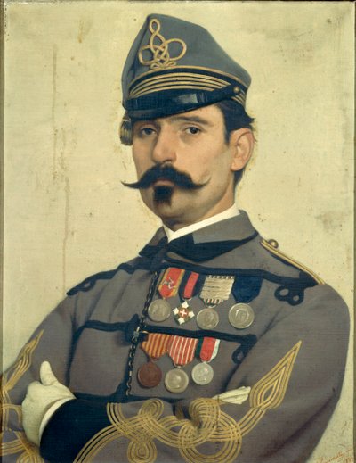 Porträt von Giovanni Maria Damiani in der Uniform von Garibaldis Armee, von Antonio Puccinelli von Antonio Puccinelli