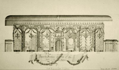 Entwurf des Ovalen Raums im Winterpalast von Antonio Rinaldi