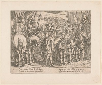 Alexander der Große findet den Körper von Darius von Antonio Tempesta