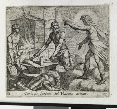 Apollo in der Schmiede des Vulkan von Antonio Tempesta