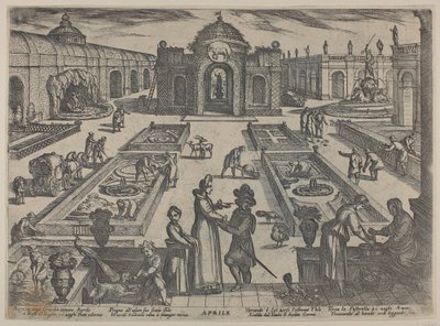 April: Ein Garten (Die zwölf Monate I) von Antonio Tempesta
