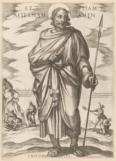 Der heilige Matthias (Christus, Maria und die Apostel) von Antonio Tempesta