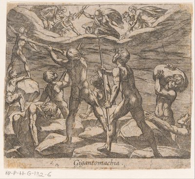 Die Riesen versuchen den Olymp anzugreifen von Antonio Tempesta