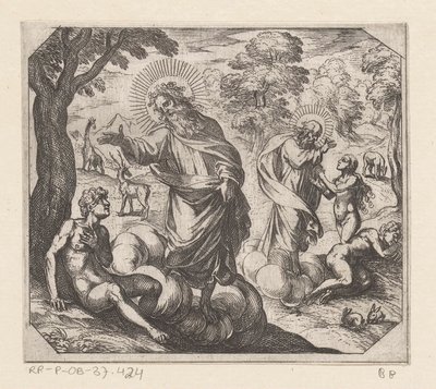 Die Erschaffung von Adam und Eva von Antonio Tempesta