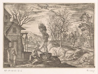 Dezember: Schweineschlachten (Steinbock) von Antonio Tempesta