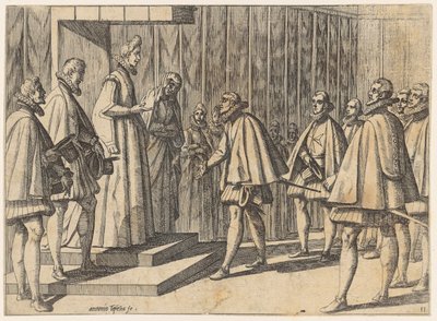 Gesandte der italienischen Herrscher vor Margarete von Österreich von Antonio Tempesta