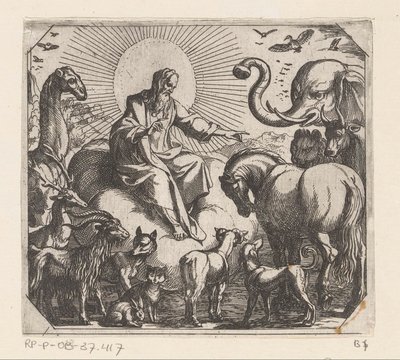 Gott erschafft die Tiere auf dem Land von Antonio Tempesta