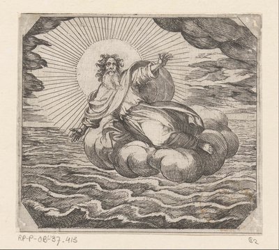 Gott erschafft Himmel und Erde von Antonio Tempesta
