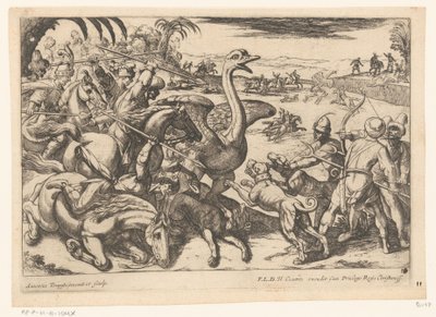 Jagd auf Strauße von Antonio Tempesta