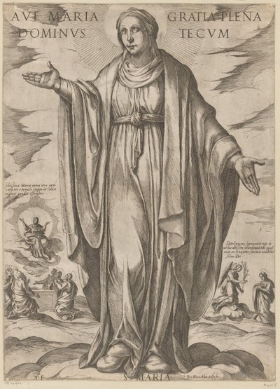 Maria (Ave Maria gratia plena dominus tecum) von Antonio Tempesta