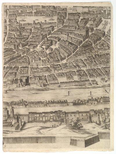 Plan der Stadt Rom: Blatt 9 mit der Piazza Navona, dem Campo di Fiore und dem Sant..., 1645 von Antonio Tempesta