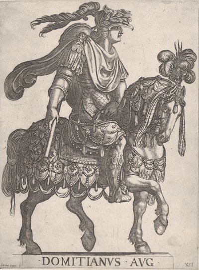 Kaiser Domitian zu Pferd nach rechts aus den 