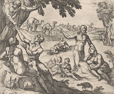 Platte 3: Das Goldene Zeitalter Aetas aurea, aus Ovids 