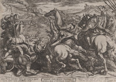 Die Israeliten werden von den Kanaanäern besiegt, weil sie Mose nicht gehorcht haben, ca. 1590-ca. 1610 von Antonio Tempesta
