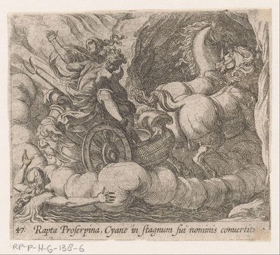 Pluto führt Proserpina an der Nymphe Cyane vorbei von Antonio Tempesta