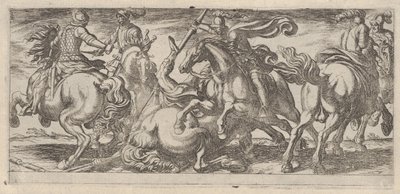 Sechs Kavalleristen im Kampf, aus Kampfszenen I von Antonio Tempesta