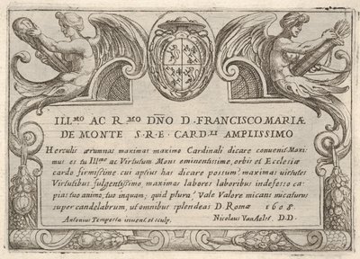 Titelblatt für die Serie Die Arbeiten des Herkules mit den Wappen von Kardinal Francesco Ma..., 1608 von Antonio Tempesta