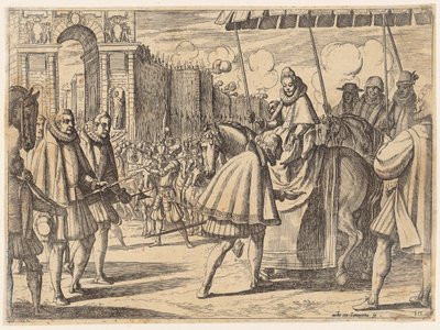 Triumphaler Einzug der Margarete von Österreich in Mailand von Antonio Tempesta