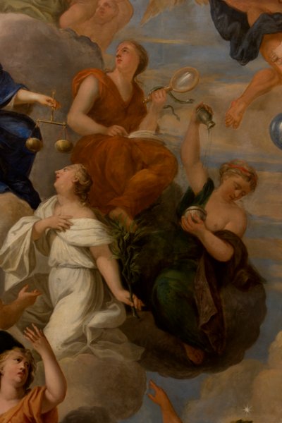 Frieden, Klugheit und Mäßigung (Detail aus dem Zeichensaal der Königin) von Antonio Verrio