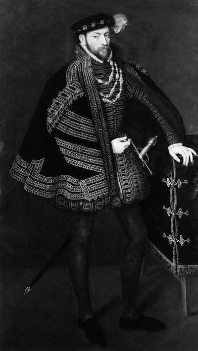 Porträt eines Mannes, möglicherweise Ottavio Farnese 1524-1586, Herzog von Parma und Piacenza, 1563 von Antonis Mor