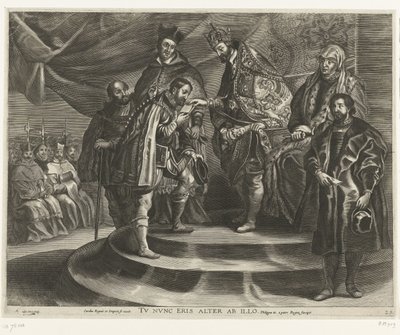 Abdankung von Karl V.; Einzug von Ferdinand in Gent im Jahr 1635 von Antony van der Does