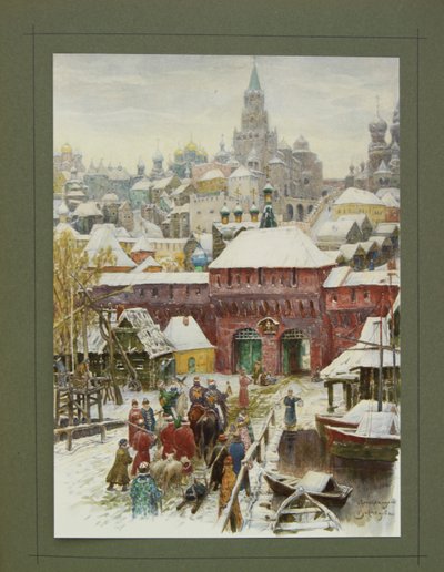Illustration für Die großherzogliche, zaristische und kaiserliche Jagd in Russland von N. Kutepov, 1896 von Apollinari Mikhailovich Vasnetsov