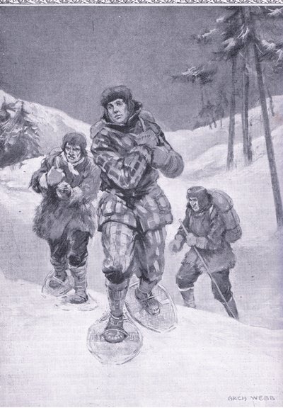 Durch wegloses Ödland nach Labrador (Donald Smith), Illustration aus Cassells Romance of Famous Lives, ca. 1940 von Archibald Webb