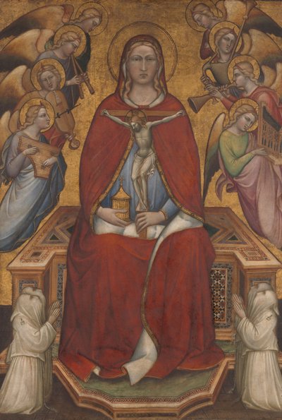 Heilige Maria Magdalena hält ein Kruzifix, ca. 1395-1400 von Aretino Luca Spinello or Spinelli