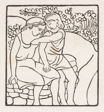 Daphnis und Chloe: Daphnis und Chloe beim Spielen von Aristide Maillol