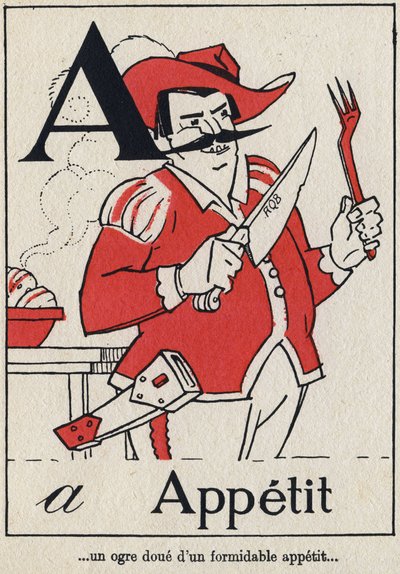 Buchstabe A: „Appetit“, in L