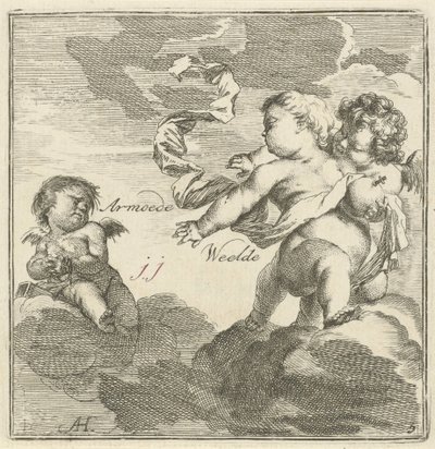 Darstellung von Armut und Reichtum (Ein-und-vierzig Stücke, verschiedene Sinnbilder) von Arnold Houbraken