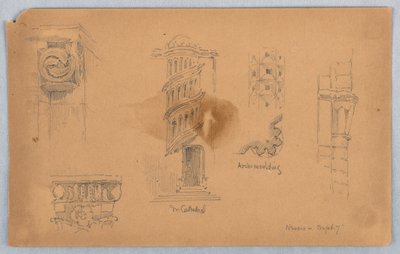 Architektonische Details in Nevers von Arnold William Brunner