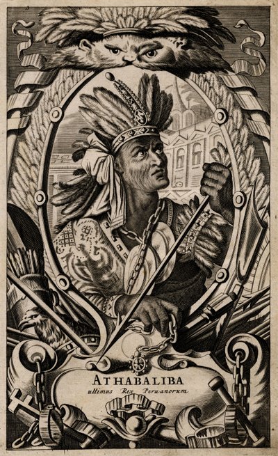 Porträt von Atahualpa, König von Peru von Arnoldus Montanus