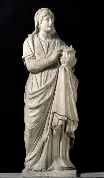 Heilige Reparata, von der ursprünglichen Fassade. Marmorskulptur von Arnolfo di Cambio