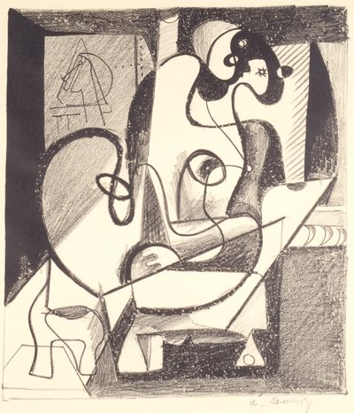 Maler und Modell (Die Schöpfungskammer) von Arshile Gorky