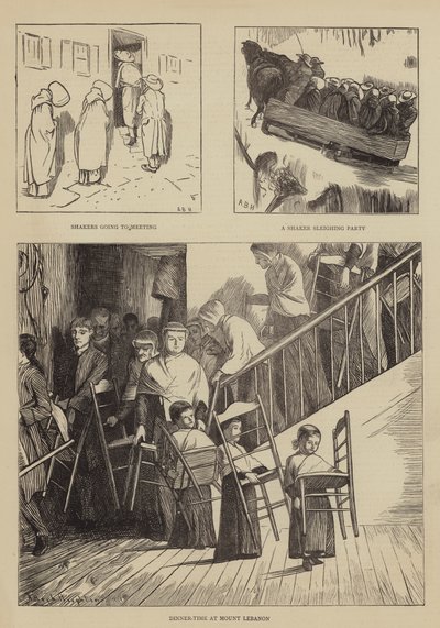 Grafisches Amerika, die Shaker von Arthur Boyd Houghton