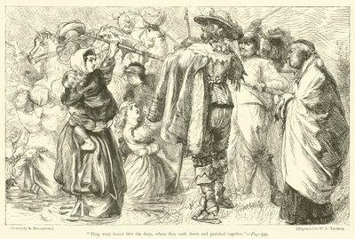 Sie wurden in die Tiefe gezwungen, wo sie zusammen untergingen und starben von Arthur Boyd Houghton