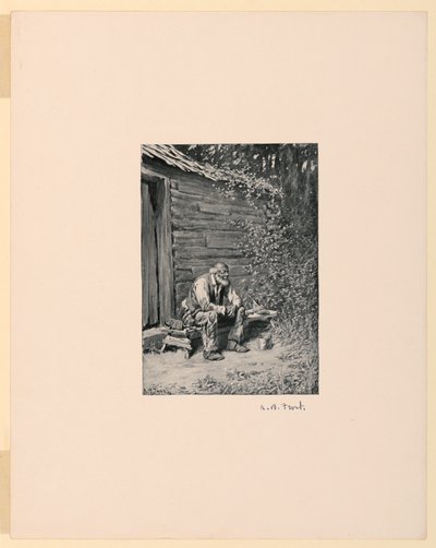 Onkel Remus an der Tür seiner Hütte von Arthur Burdett Frost