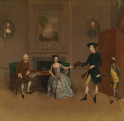 John Orde, Seine Frau Anne, Sein Ältester Sohn William und ein Diener von Arthur Devis