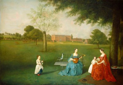 Mitglieder der Maynard-Familie im Park von Waltons, ca. 1755-1762 von Arthur Devis